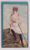 Cigarette card, USA, American Eagle Tobacco Co, Actresses (Blue Border, Double 5), type card, Emma
