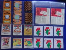 Trade cards, Mixture loose cards in plastic sleeves, many issuers, Kellogg's including Stumpers,