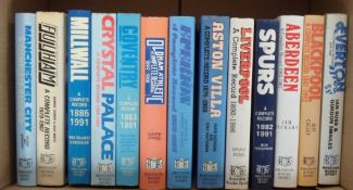 Football books, Breedon Record Books, 13 books all with dust jackets, for Oldham, Coventry,
