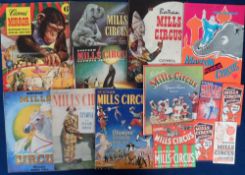 Circus, 40+ 1940s/50s and 60s circus programmes, tickets, fliers etc. to include 1961 Moscow State