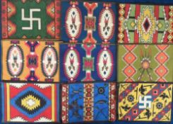 Tobacco Felts, USA, ATC, Miniature Indian Blankets, 'G' size, a collection of approx. 95 blankets