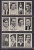 Trade cards, Football, Thomson, two sets, Football Stars (48 cards, several in uncut groups of four)