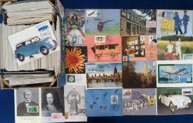 Postal Stationery, German pictorial pre stamped and franked postcards dating from the 1970s and