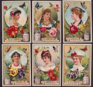 Trade cards, Liebig, National Beauties II, Ref S331, English edition, (set, 6 cards) (vg)