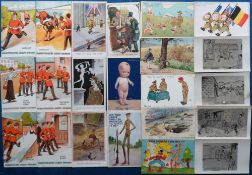Postcards, Military Comic, a selection of approx. 32 cards inc. set of 6 'Illustrated Army Orders'