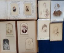 Photographs, Cartes de Visite and Cabinet Cards, 4 albums to comprise one suede album in good