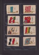 Tobacco silks, El Siboney, Flags of All Nations, 43 different silks, 12 without backing papers, (