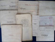 Deeds, Documents and Indentures, Lancashire, 109 mixed vellum and paper documents 1803-1951, all