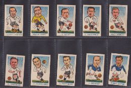 Trade cards, Kiddy's Favourites, International Footballers, 'K' size, (set 48 cards) (5 with tape