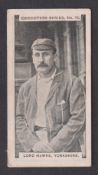 Cigarette card, Gabriel, Cricketers Series, type card, no 11 Lord Hawke, Yorkshire (gd) (1)