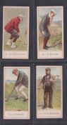 Cigarette cards, Cope's, Cope's Golfers, four cards, no 5 'An Enthusiast', no 10 'A Bad Lie', no