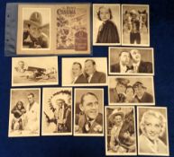 Trade cards, Boys Cinema, Art Plates of Famous Stars (set, 12 cards) together with special wallet of