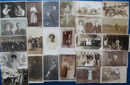 Postcards, Social History, a selection of approx. 100 cards to include events, portraits, groups,