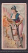 Cigarette card, USA, Cameron & Cameron, Occupations for Women, type card, Fireman (some slight