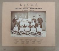 Football photographs, two early card-mounted Football Team photographs, one L.& S.W.R. Eastleigh