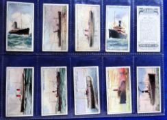 Cigarette cards, Shipping, 10 sets including Mitchell River & Coastal Steamers, Ogden's The Blue