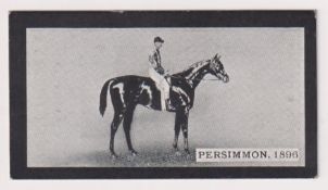 Cigarette card, P.J. Carroll, Derby Winners (Black Back), type card, no 7 Persimmon, 1896 (gd) (1)
