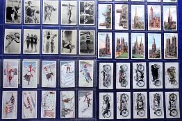 Cigarette cards, 4 sets, Murray Bathing Beauties (22 cards), Hignett Cathedrals & Churches,