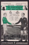 Rugby programme, South Africa v New Zealand 1949, September 1949, 4th test match programme for