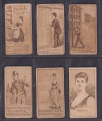 Cigarette cards, USA, Kinney Bros, Majestic Changing Cards (Hold to Light), 6 cards (fair)