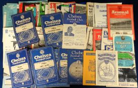 Football programmes, Chelsea FC, home & away collection of approx. 150 programmes, 1950-51 to