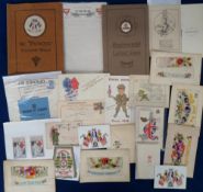 Militaria, WW1, a selection of 25 items to include 2 stationary packs 'The Patriotic Stationary