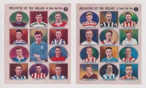 Trade issue, Thomson, Footballers, set of 4 colour supplements presented by Wizard showing a