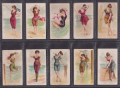 Cigarette cards, USA, Kimball, Fancy Bathers (18/50) (fair/gd, two with slight back damage)