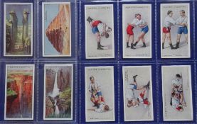 Cigarette cards, Player's Overseas / Irish issues, 5 sets, Whaling, Series Beauties, Picturesque