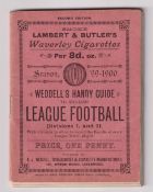 Football Annual, Weddell's Handy Guide to English League Football, Div 1 & 2, 1899-1900, 64 pages