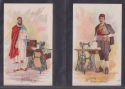 Trade cards, Singer Sewing Machines 1892 version (set 36 cards) (gen gd)