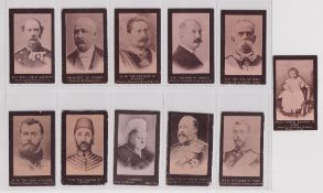 Cigarette cards, Kinnear, Royalty (11/13, missing H.I.M. The Emperor of Austria & H.M. The King of