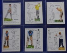 Cigarette cards, Player's, Channel Islands Issues, 4 sets, Film Stars 3rd Series, Golf, Military