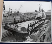 Transportation, Shipping, a Swan Hunter Shipbuilders Ltd. album of 30 b/w glossy images of the '