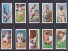 Cigarette cards, Ogden's, Champions of 1936, (set, 50 cards) inc. Jesse Owens (vg) (set, 50 cards,