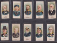 Cigarette cards, Player's, England's Naval Heroes (Narrow, descriptive), (set 25 cards) (fair/gd)