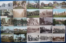 Postcards, a collection of approx. 270 cards of UK country houses, abbeys and priories, with a few