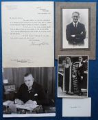 Autographs, a selection of 5 autographs to comprise Sir William Richard Morris (1877-1963) 1st