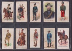 Cigarette cards, Military, 10 scarcer type cards from various series, issuers are Gabriel (3), R J