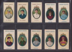 Cigarette cards, Taddy Jockeys, 10 cards, 3 with Frame, 7 without frame (gd)