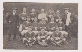 Football postcard, Selhurst Wednesday FC, 1910-1911, photographic card by Laver of Thornton Heath (