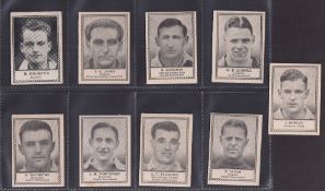 Trade cards, Barratt's, Famous Footballers (Non-Descriptive), 'M' size, 17 cards, all Lancashire