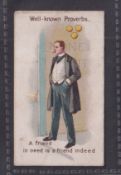 Cigarette cards, Edward J Newbegin, Well Known Proverbs, type card, 'A friend in need is a friend