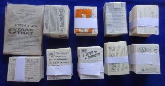 Trade card stickers, Panini, 10 complete / near complete sets (not all sets checked) all with