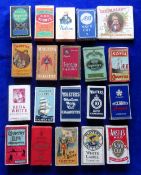 Cigarette packets, 20 original packets with slides, all UK issues, including RJ Lea A13 Navy Cut,