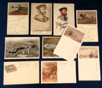 Tobacco advertising postcards, Player's, a collection of 10 postcards and salesmen representative