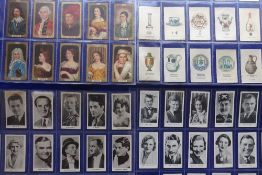 Cigarette cards, R J Lea, 7 sets, Chairman Miniatures 1-50 both versions no border and gold borders,