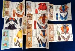 Trade cards, USA, Nabisco, Folderbirds, (set, 8 ) fold-out birds all complete on original uncut