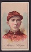 Cigarette card, USA, Buchner, Jockeys, type card 'M' size, Martin Hogan (gd) (1)