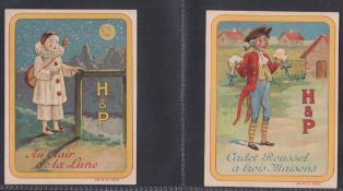 Trade cards, Huntley & Palmers, Rondes Enfantines, 'P' size (French, all with backs in dark